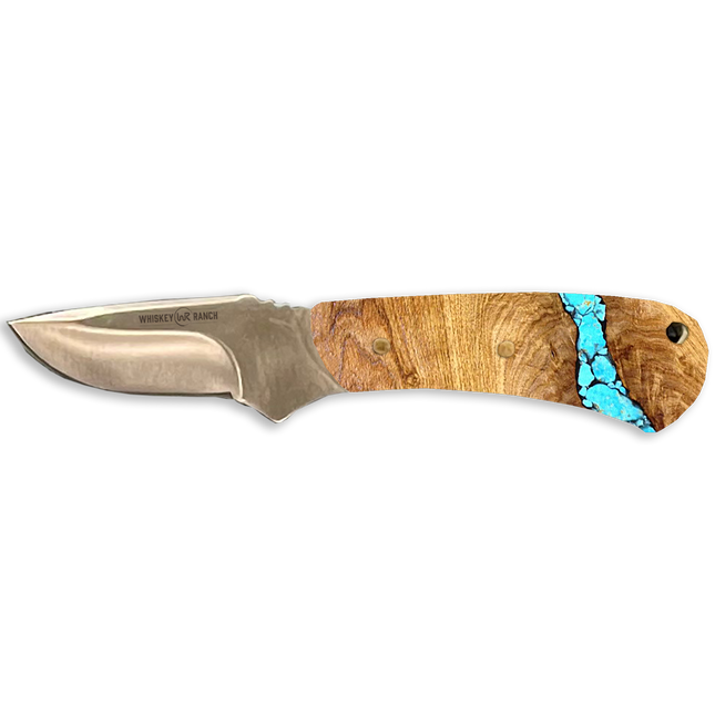 Whiskey Bent Knife Mini Skinner Turquoise River