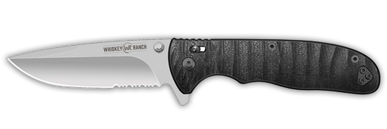 Whiskey Bent Knife Catch Pin Lock Raven